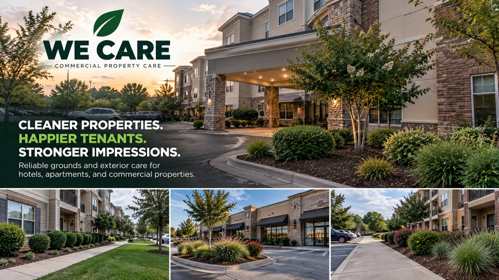 WeCare Commercial Property Care — cleaner properties, happier tenants, stronger impressions