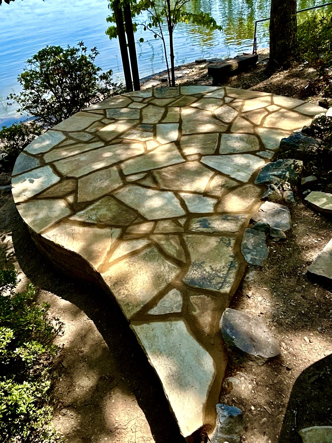 Lakeside flagstone patio